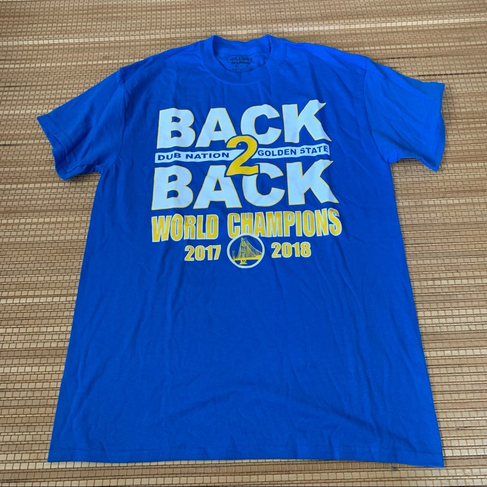 NWOT Warriors Dub Nation Golden State Back 2 Back World Champions 2017-2018 sz M